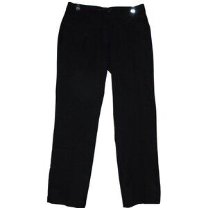 oobe Pants Womens 12 x 29" Black Polyester Flat Front straight leg Uniform Work